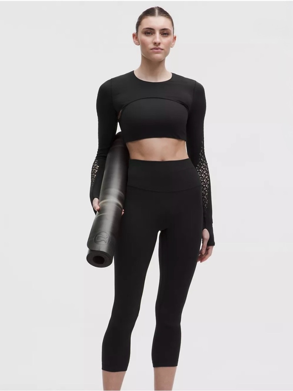 lululemon athletica Black High-Waist Cropped Leggings